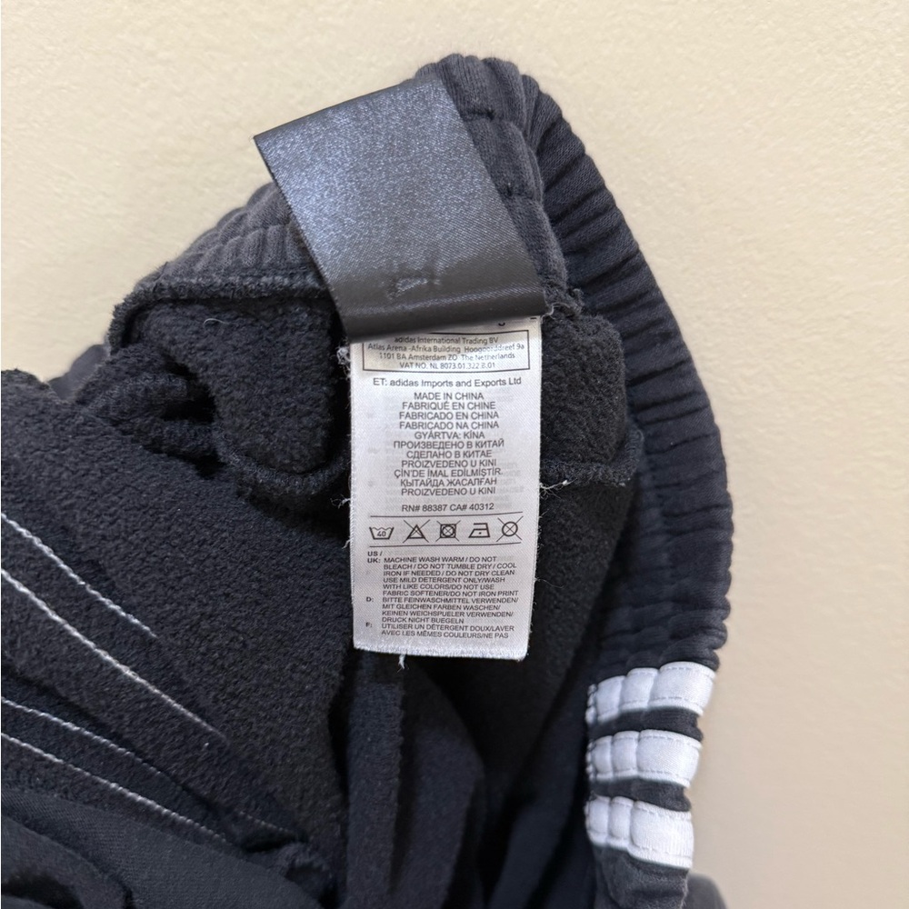 Adidas Women’s Black Joggers with White Stripes - Picture 5 of 5
